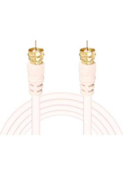 F Konnektörlü Hazır Gold Uçlu Anten Kablosu 5 Metre