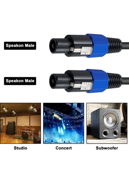 Speakon Cable 6ft Profesyonel 18GAGE Erkekten Erkeğe Ses Kablosu (Yurt Dışından) fırsatları