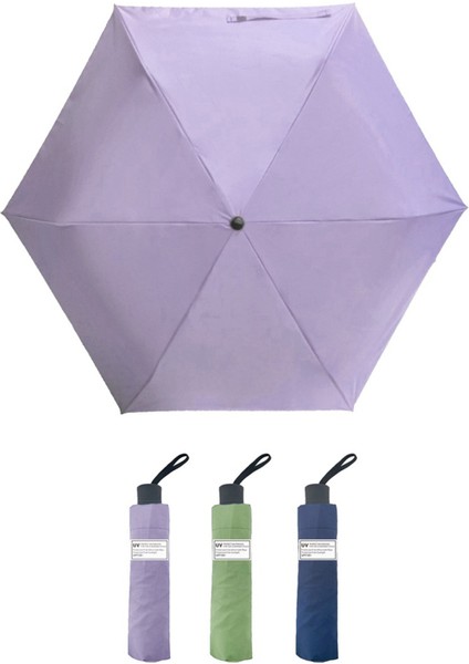 Klasik Düz Renk Güneş Şemsiyesi (Mor) - UV50