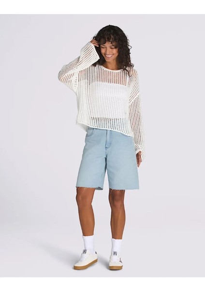 Mila Open Knit Crop Crew