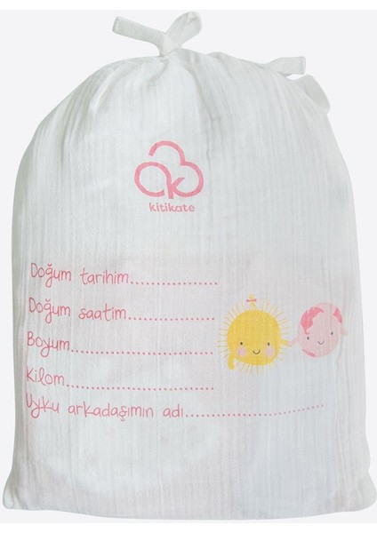 Organik Dreams Müslin Kız 10'lu Hastane Çıkış Seti Pembe
