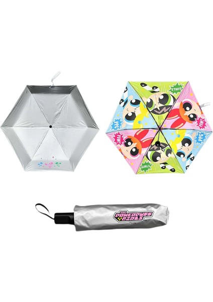 Powerpuff Girls Lisanslı Gümüş Kaplamalı Güneş Şemsiyesi modelleri
