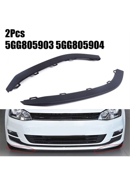 Golf Mk7 2013-2017 Için 1 Çift Araba Ön Tampon Spoyleri Kalıplama Döşemesi (Yurt Dışından) indirimleri