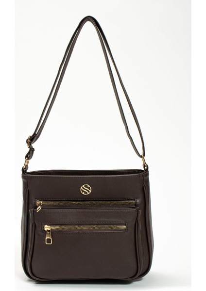 Kadın,ayarlanabilir Çapraz Askılı, Dört Cepli Omuz Çantası