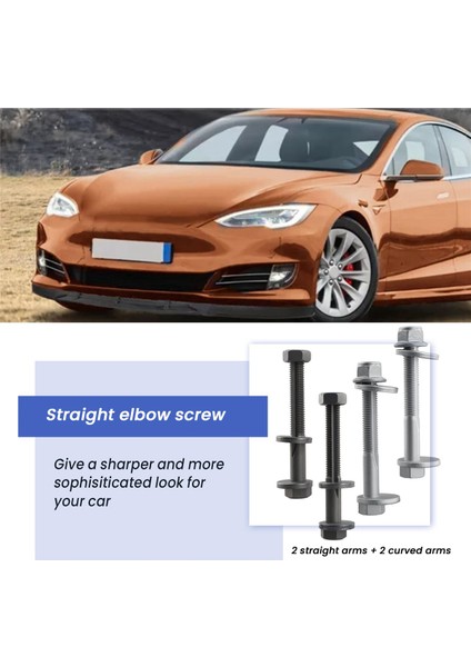 4 Adet Ön Süspansiyon Cıvataları Model S Için Düz Dirsek Vidaları (Yurt Dışından) indirimleri