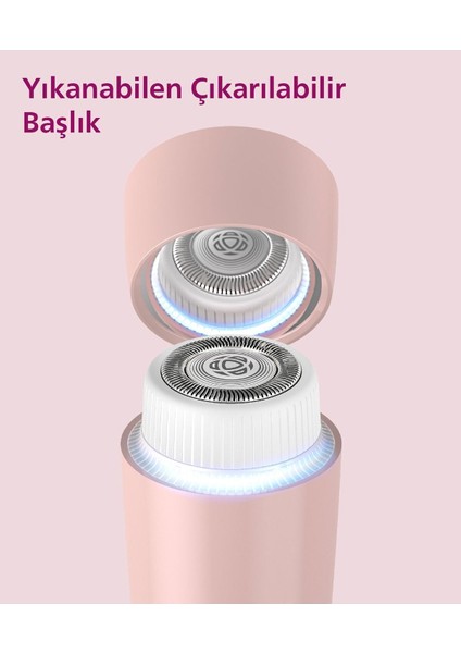 BRR454/00 Yüz Tüy Alma Makinesi,ayna ve Tam Çember LED Işıklı,yıkanabilir Çıkan Başlık