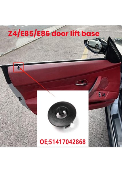Z4 E85 E86 03-08 Kapı Kilidi Pimi Direği Grommet Kılavuzu Trim Çerçevesi (Yurt Dışından)