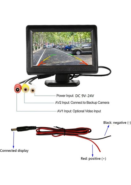 Dc 9V-24V 4.3 Inç Araba Dikiz Monitörü Kiti Tft LCD (Yurt Dışından) modelleri