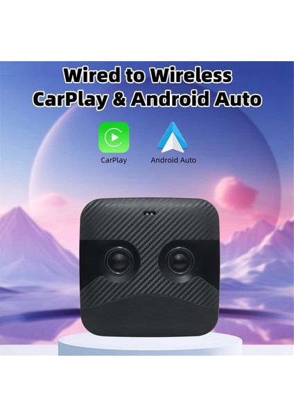 Car Ai Box 2'si 1 Arada Kablosuz Carplay Android Auto Adaptörü (Yurt Dışından)