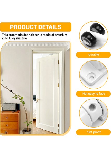 Otomatik Kapı Kapatıcı Ayarlanabilir Ağır Hizmet Tipi Yaylı Kapı Beyaz (Yurt Dışından) fırsatları