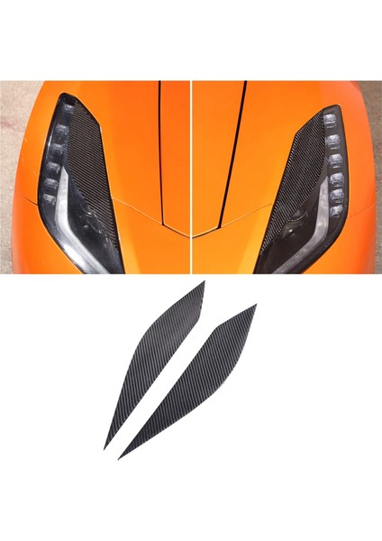 C7 14-19 Far Kaşları Sticker Trim Far Dekoru (Yurt Dışından)