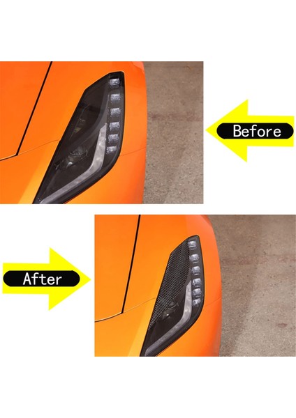 C7 14-19 Far Kaşları Sticker Trim Far Dekoru (Yurt Dışından)