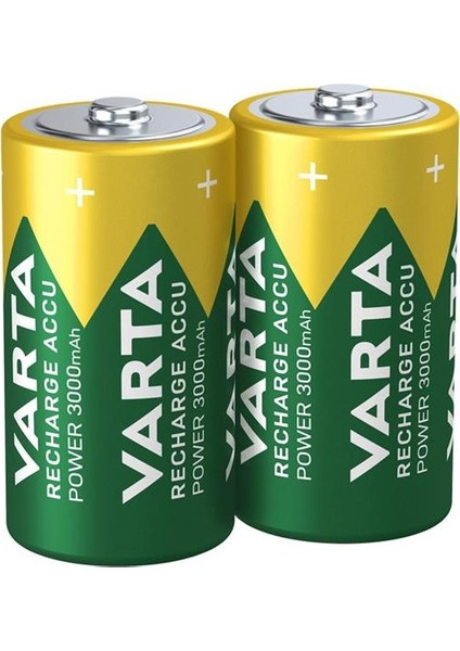 HR14 3000MAH C Orta Boy 1.2 Volt Ni-Mh Şarjlı Pil 2li Paket (Şarj Edilebilir)