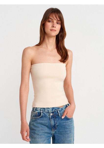 21103 Straplez Top-Taş