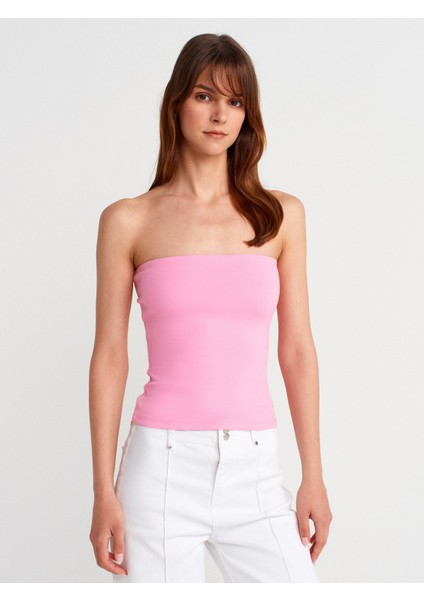 21103 Straplez Top-Pembe