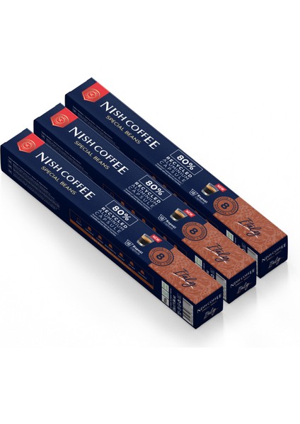 Kapsül Kahve 7 Italy 3'lü Set (Nespresso Uyumlu)-30 Adet