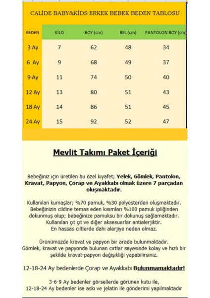 Erkek Bebek Kravat-Papyonlu Mevlüt Takımı fiyatları