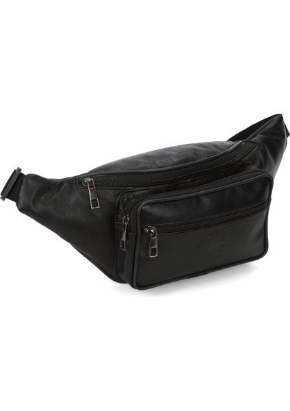Unisex Siyah Deri Fermuarlı Ayarlanabilir Askı Crossbody Omuz Göğüs Ve Bel Çantası tul548 indirimleri