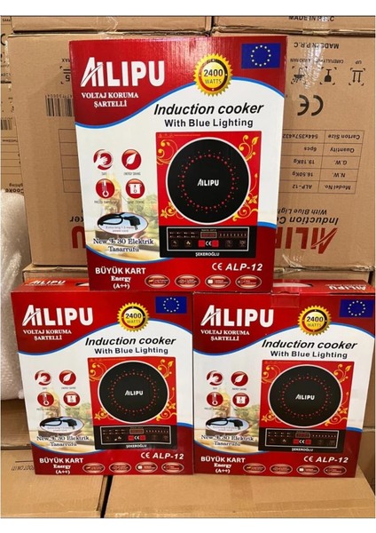 Şekeroğlu Elektronik Dijital Elektrikli Ailipu Ocak 2400 Watt -Çelik Tencereler Için fiyatları