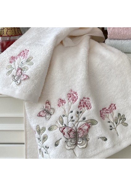 Ativa - %70 Bambu / %30 Pamuk Nakışlı El Havlusu - 6'lı Set 50X90