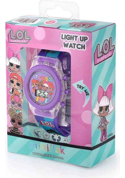 Lol Surprise! Lisanslı LOL7002 Lila Işıklı Çocuk Saati fiyatları