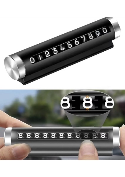Araç Ön Cam Telefon Numarası Şifre Tip Çevirmeli Numaratör Metal Malzeme