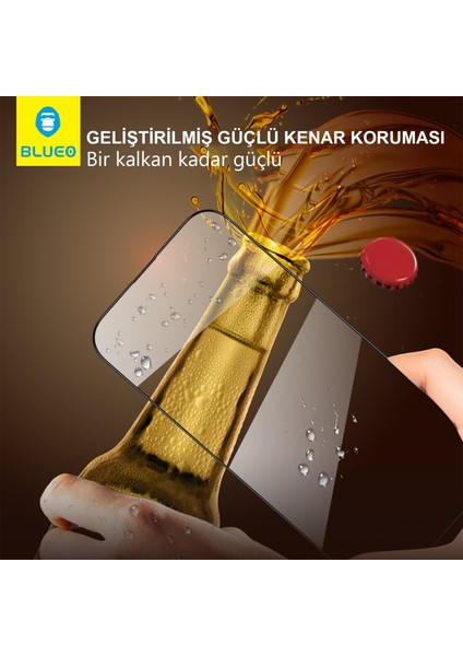 Anti-Dust HD iPhone 16 Pro Uyumlu Ahize ve Ekran Toz Çizik Önleyici Cam Ekran Koruyucu Aparatlı