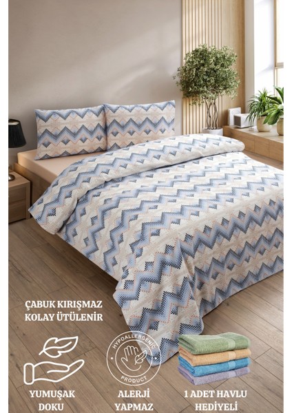 Lovely Desenli Tek Kişilik Nevresim Takımı - Lastikli Çarşaflı Tek Kişilik Nevresim Seti