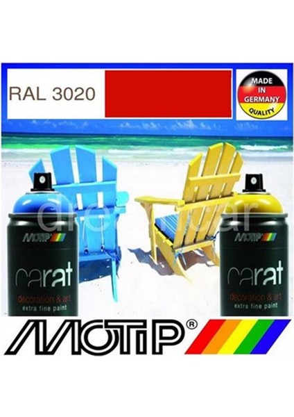 6 Adet Carat Ral 3020 Trafik Kırmızı Parlak Akrilik Boya 400 ml fiyatları