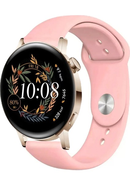 Huawei Watch Gt3 Elegant 42MM Akıllı Saat Uyumlu Spor Silikon Kordon