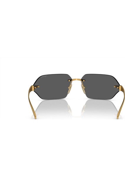 PR A55S 15N5S0 71 Erkek Gold Metal Geometrik Güneş Gözlüğü modelleri