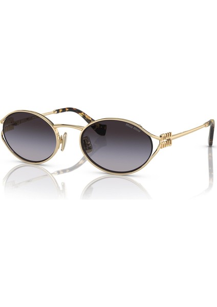 52YS ZVN5D1 54 Kadın Oval Gold Metal Güneş Gözlüğü