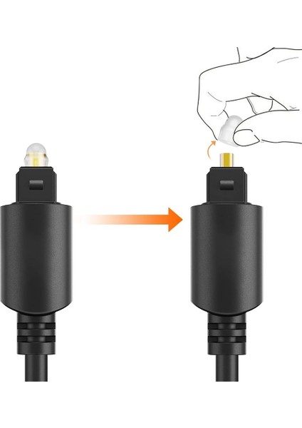 15 Metre Optik Ses Kablosu 🎧 Toslink SPDIF Dijital Fiber Bağlantı Kablosu – Siyah