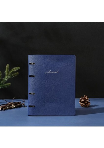 Ringo Vegan Deri Mekanizmalı Içi Değişebilen Defter A5 192 Sayfa 100 gr Çizgili Mavi modelleri
