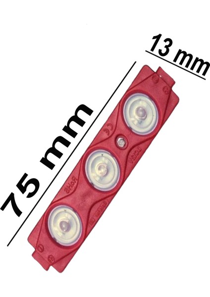 3 Ledli Parmak Led Modül 1.5W 2835 Smd Mercekli Beyaz,gün Işığı,mavi,kırmızı,yeşil,amber 12V fiyatları