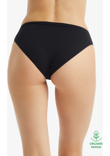 Kadın Organik Pamuk Slip Külot 1661 - Siyah fiyatları