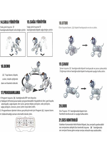 Uzaktan Kumandalı 30 Fonksiyon Akıllı Interaktif Öğretici Robot Kedi Oyuncak