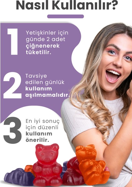 Çörek Otu Yağı İçeren Vegan Gummy 2'li Set – Soğuk Sıkım D3 ve Çinko Takviyeli 60 Adet