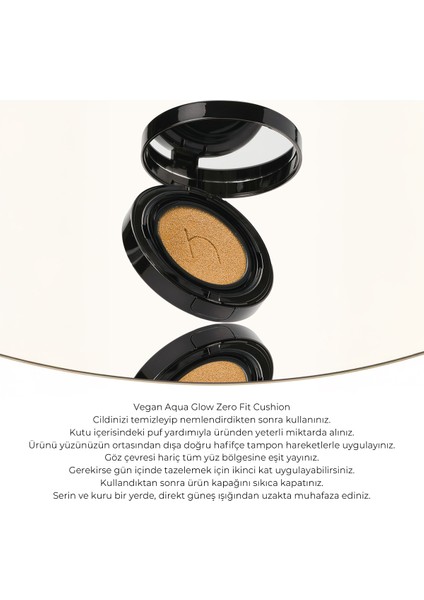 Zero Fit Cushion Uzun Süre Kalıcı Kore Fondöten SPF50+ Pa+++ Doğal Bitişli Refill X2 12G Sand