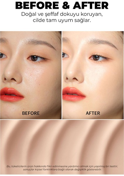 Zero Fit Cushion Uzun Süre Kalıcı Kore Fondöten SPF50+ Pa+++ Doğal Bitişli Refill X2 12G Sand