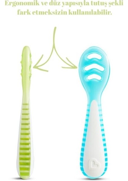 ® Gentle Dip™ 2li Çok Aşamalı Ilk Bebek Kaşığı ,4AY+MAVI/YEŞIL, Unisex fiyatları