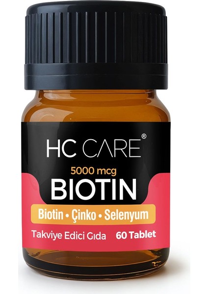 Saç Vitamini 60 Tablet - Biotin, Çinko, Selenyum
