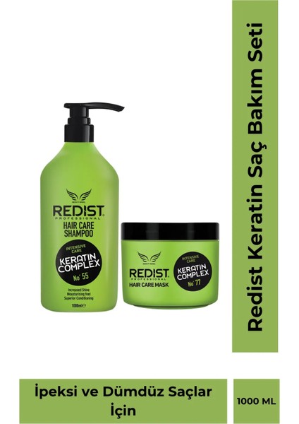 Keratin Complex Şampuan 1000 ml + Saç Bakım Maskesi 475 ml