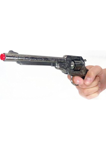 Elite Büyük Kovboy Revolver Metal Kapsül Tabancasi 8li̇ Kapsül Kovboy Tabancasi Oyuncak Tabanca 1 Adet