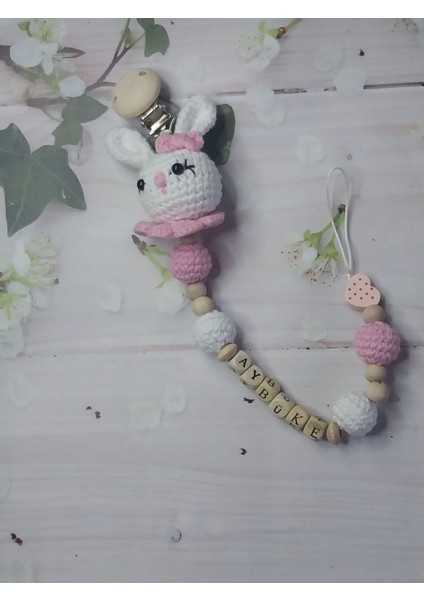Elite Baby Happiness Dogal Ahsap Tavsan Figürlü Size Ozel Isimli Emzik Zinciri Emzik Askisi 1 Adet fiyatları
