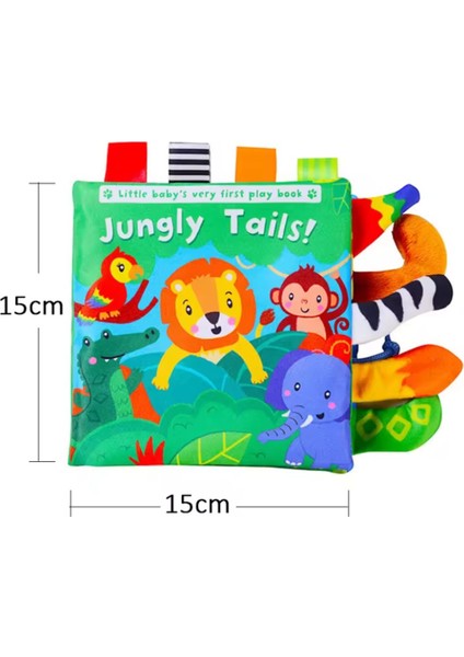 Elite Hışırtılı Bebek Kitabı 3D Montessori Yıkanabilir Bez Kitap Orman Hayvanları 1 Adet