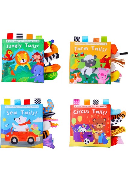Elite Hışırtılı Bebek Kitabı 3D Montessori Yıkanabilir Bez Kitap Orman Hayvanları 1 Adet modelleri
