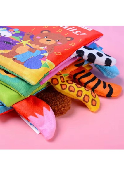 Elite Hışırtılı Bebek Kitabı 3D Montessori Yıkanabilir Bez Kitap Orman Hayvanları 1 Adet fırsatları