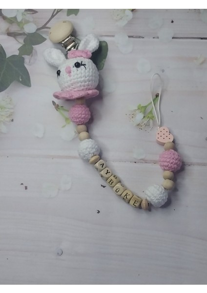 Elite Baby Happiness Dogal Ahsap Tavsan Figürlü Size Ozel Isimli Emzik Zinciri Emzik Askisi 1 Adet fırsatları