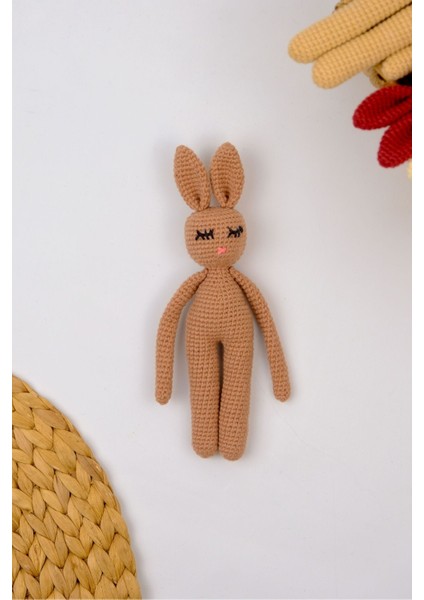 Elite Amigurumi Yenidoğan Örgü Uyku Arkadaşı Tavşan Bej - Organik Oyuncak 1 Adet fiyatları